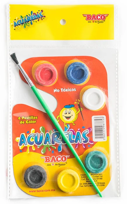 Acuarelas en Cartón Plástico  Colores Baco® [Pieza/Estuche] - Image 6