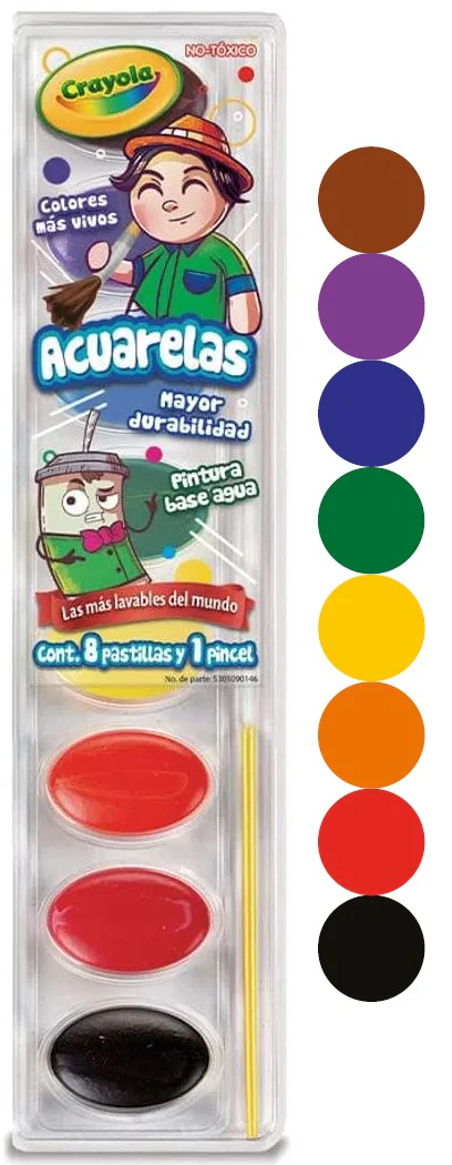 Acuarelas en Plástico  Colores  c/Pincel Crayola® [Estuche] - Image 5