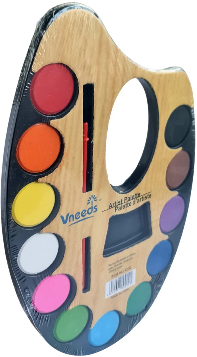 Acuarelas en Plástico Paleta c/Pincel Colores c/12 D'novac® AC004Z [Pieza]