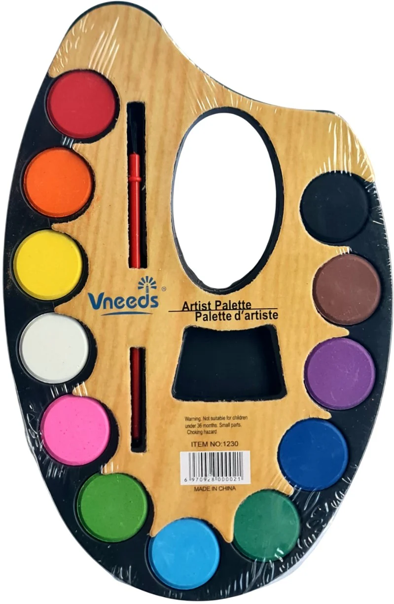 Acuarelas en Plástico Paleta c/Pincel Colores c/12 D'novac® AC004Z [Pieza] - Image 2