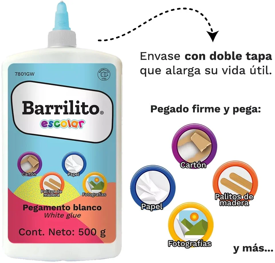 Adhesivo  Blanco  Escolar Barrilito® [Pieza] - Image 4