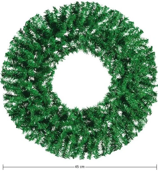 Adorno Corona Navideña c/Aro Verde 45cm Janel® 7950018100 [Pieza]