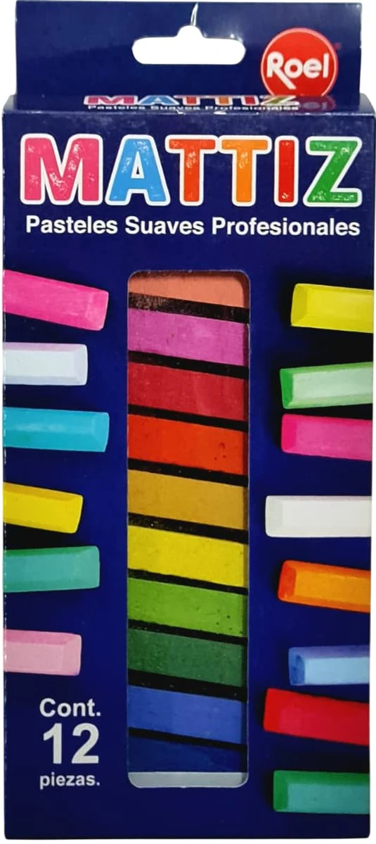 Barras Pastel Suaves  Colores  Est.c/12 Mattiz® [Estuche]
