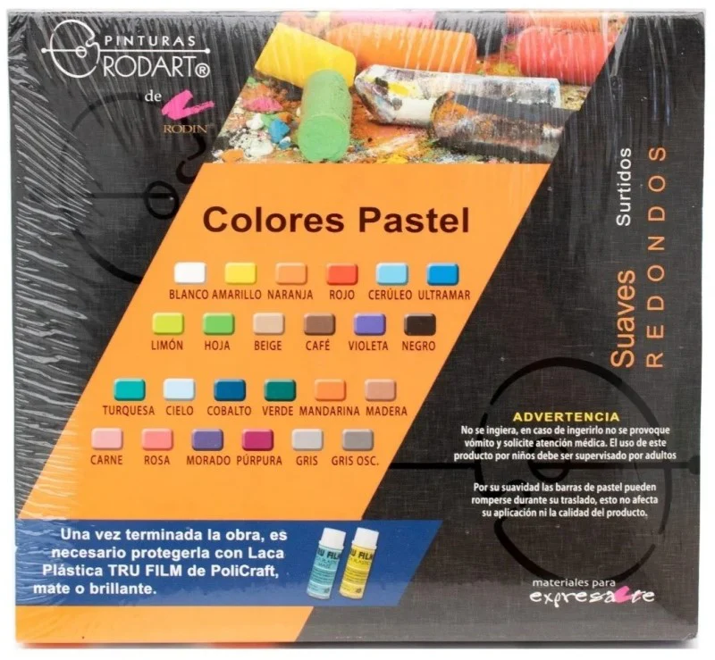Barras Pastel Suaves Redondos Secos Colores Est.c/24 RODART® 13875 [Estuche] - Image 2