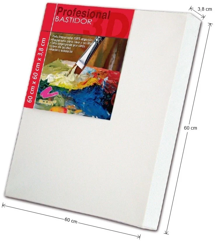 Bastidor Tridimensional 3.8cm de canto 60×60cm Rodin® [Pieza]