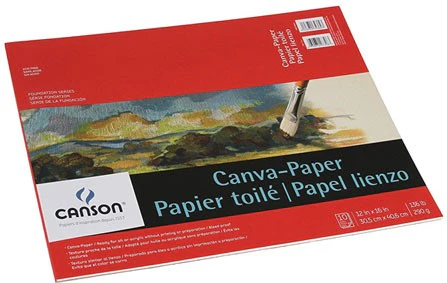 Block p/Arte Canvas Papel Tipo Tela 290g 10 hojas 12×16" Canson® ECAU002146 [Pieza]