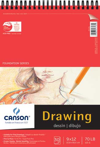 Block p/Arte Foundation p/Dibujo 30hjs 115g 9×12" Canson® [Pieza]