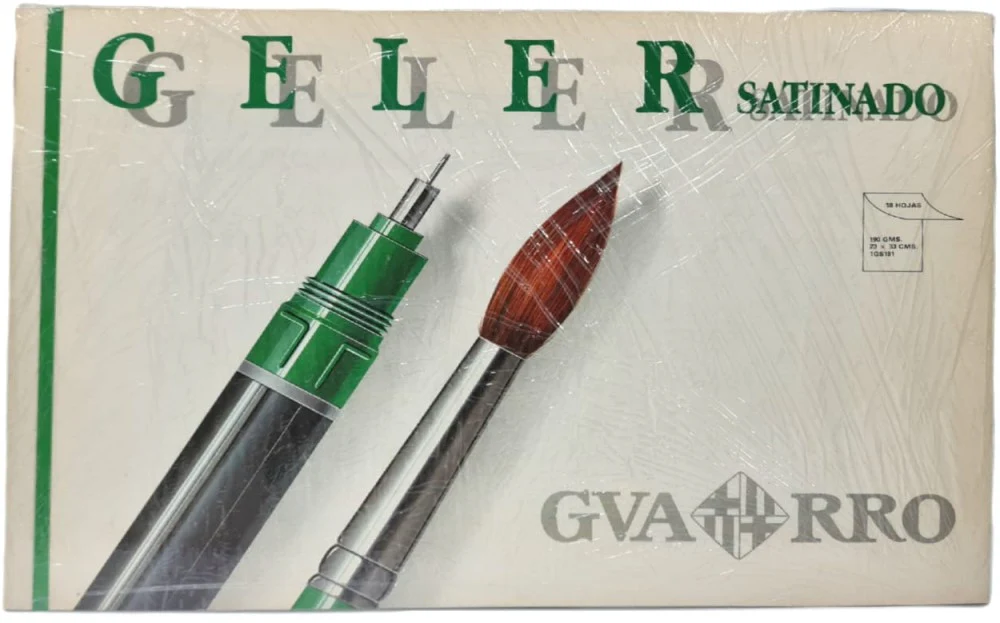 Block p/Arte Mixmedia Papel Geler Satin 190g 18 hojas 23×33cm Guarrô Casas® 1GS191 [Pieza]