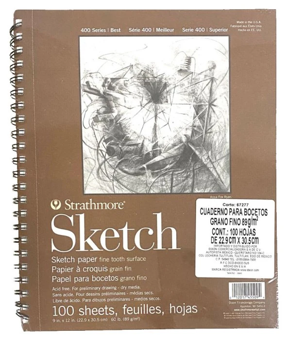 Block p/Arte Sketch Sketch #3 100 hojas 22.86×30.4 Strathmore® S455-3 [Pieza]