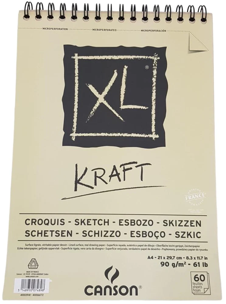 Block p/Arte Xl 90g 60hjs Kraft 21×29.7cm Canson® [Pieza]