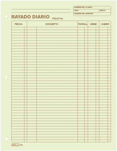 Block Póliza de Diario Rayado D 50 hojas Carta Printaform® B-5002 [Pieza]
