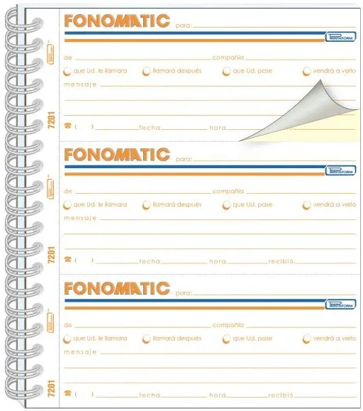 Block Recados Fonomatico 150 recados 50 hojas 18½×15½cm Printaform® B-7201 [Pieza]