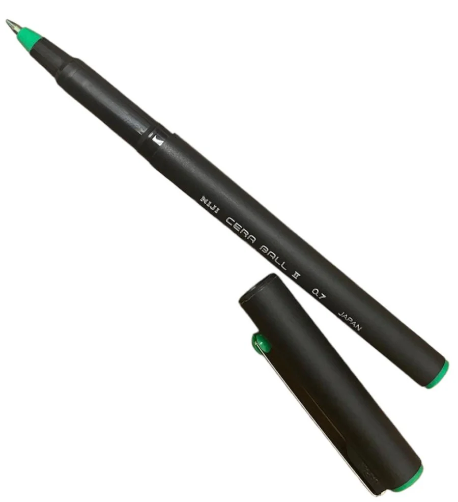Bolígrafo c/Tapa Cera Ball II Ceramico Verde 0.7mm Niji® NCB-D [Pieza]