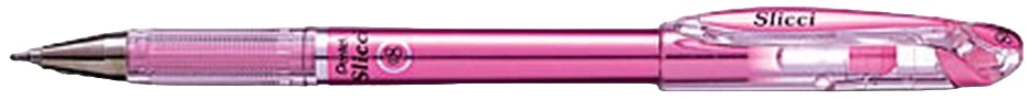 Bolígrafo Gel c/Tapa Slicci Metálico Rosa 0.8mm Pentel® BG208MPX [Pieza]