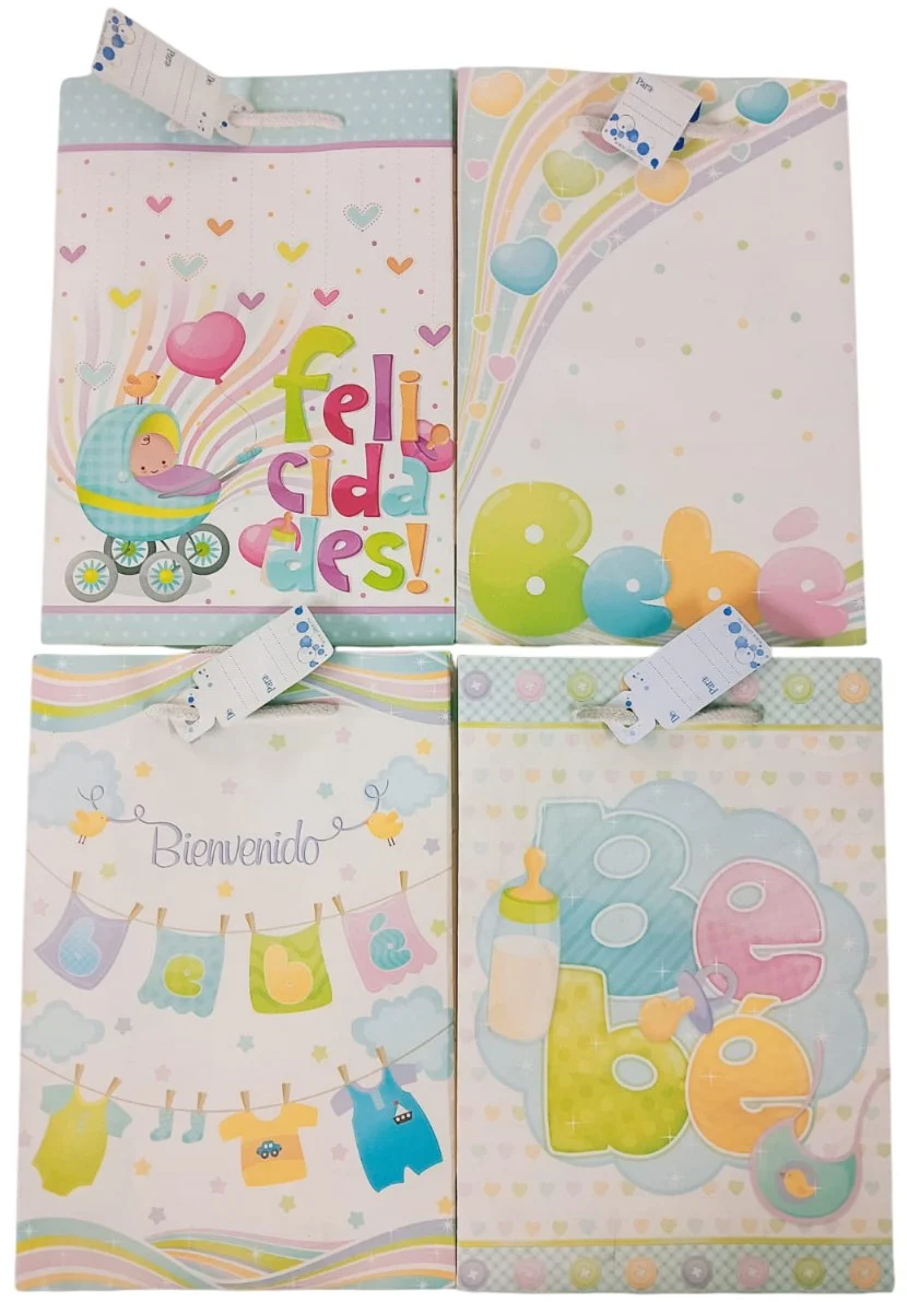 Bolsa p/Regalo Bebe Modelos Varios 20×29+10cm Padi® 375 [Pieza]