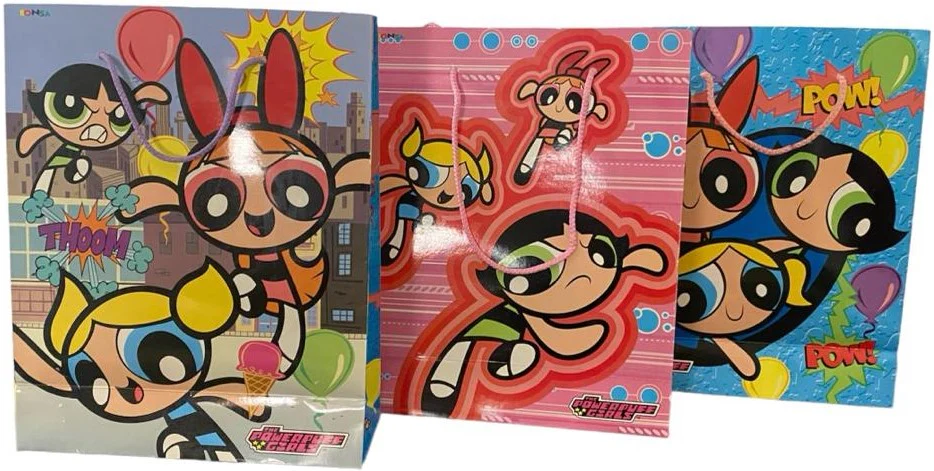 Bolsa p/Regalo Powerpuff Girls Grande 28×35+10 Proesa® [Pieza]