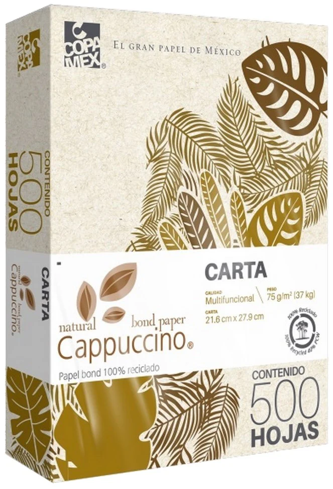 Bond Cartulina Cappuccino 41kg 37kg 50kg 140kg  Cappuccino Natural Bond Paper c/500 Copamex® [Hoja/Resma] - Image 3