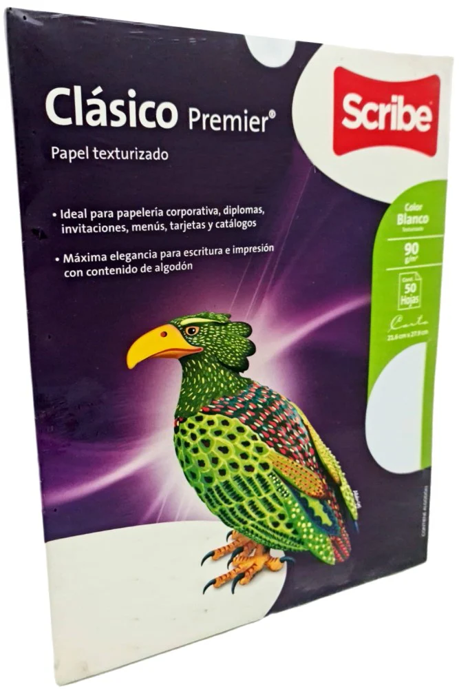 Bond Clásico Premier paq.c/50 45kg Blanco Brillant Carta 90g Scribe® [Paquete]