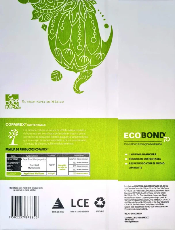 Bond Ecobond-70 paquete c/500 35kg Blanco 95% Carta 70g Copamex® [Resma] - Image 3