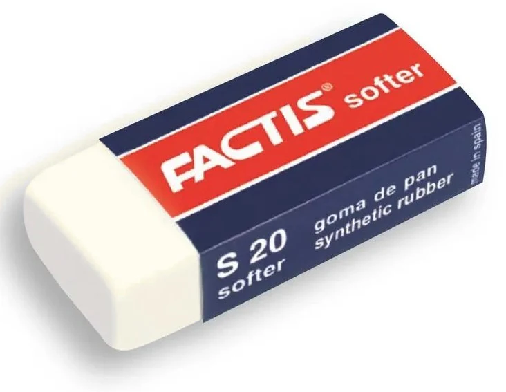 Borrador S20 Softer Migajon Blanco 55×20×12mm Factis® [Pieza]