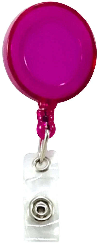 Broche p/Gafete Retráctil  60cm Clip tipo Yoyo trasnparen D'novac® [Pieza]