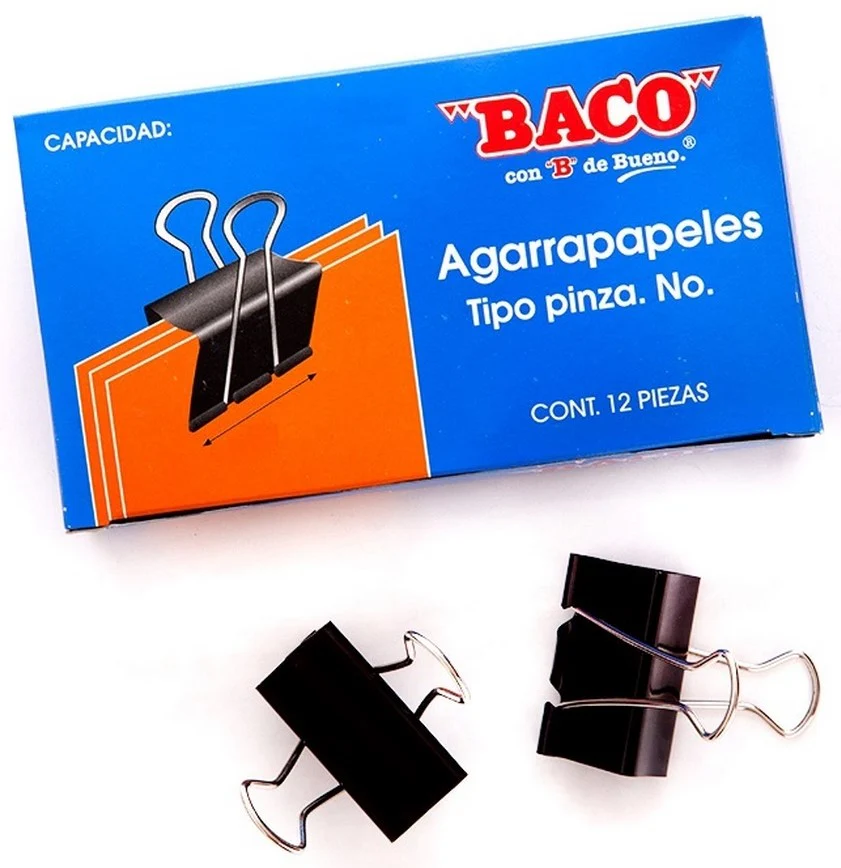 Broche Sujeta Papel  c/12  Negro Baco® [Caja] - Image 11