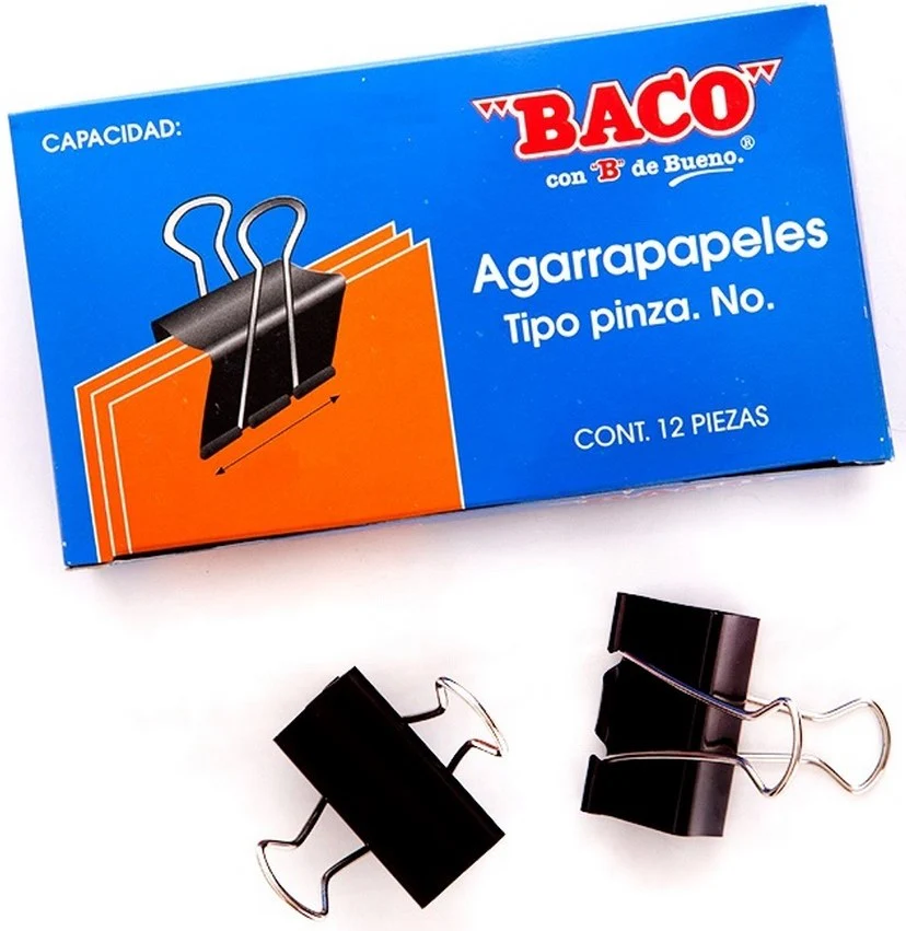 Broche Sujeta Papel  c/12  Negro Baco® [Caja] - Image 14