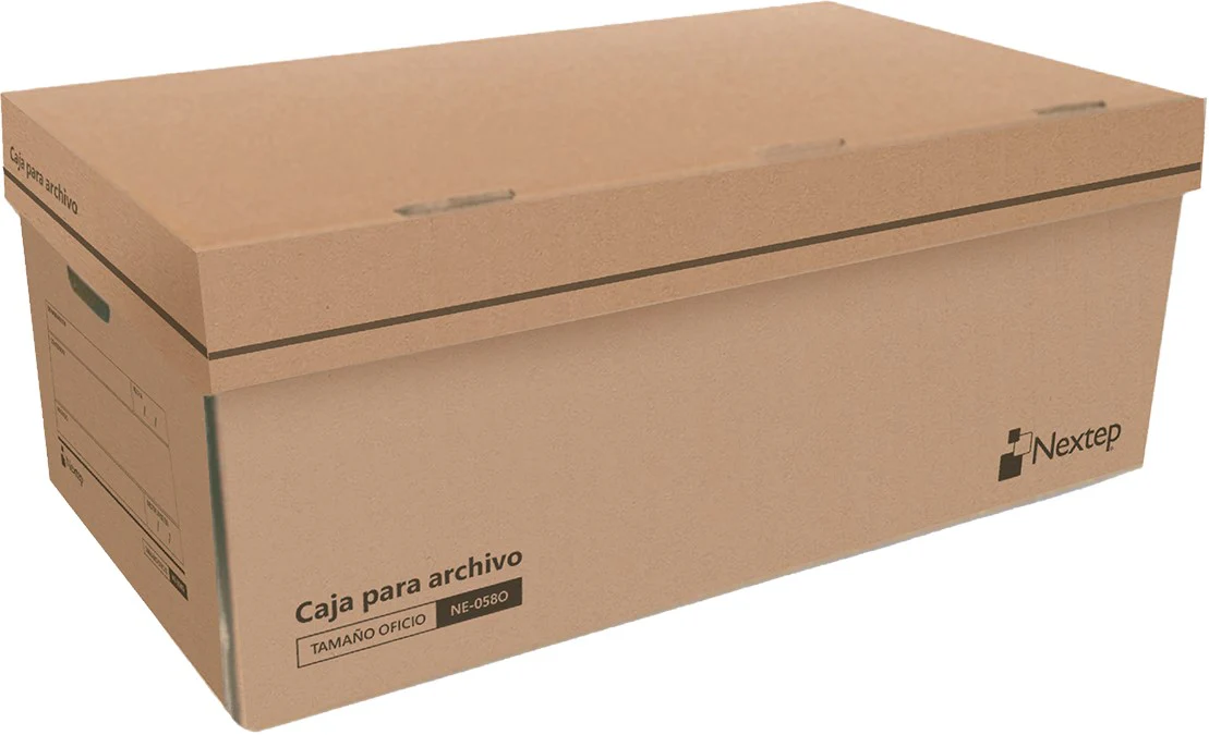 Caja Archivo de Cartón 60×35½×24.2cmTapa Integra Kraft Oficio Nextep® NE-058O [Pieza]