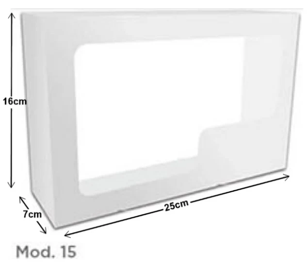 Caja Cartón Lunch Navidad  c/ventana  16×25×7cm granmark® [Pieza]