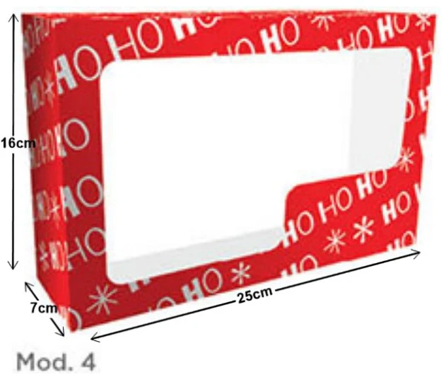 Caja Cartón Lunch Navidad  c/ventana  16×25×7cm granmark® [Pieza] - Image 4