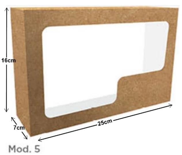 Caja Cartón Lunch Navidad  c/ventana  16×25×7cm granmark® [Pieza] - Image 5