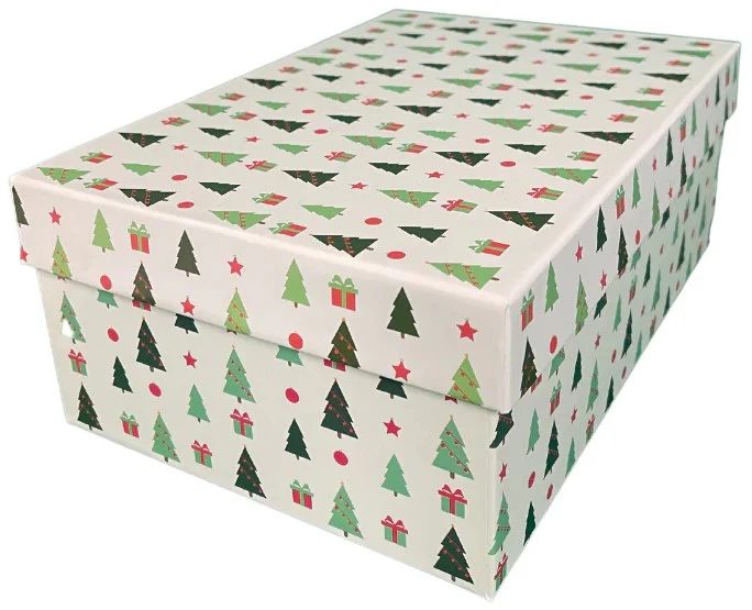 Caja Cartón Navidad Pinos Rígida 29×20×11cm DaccArT® [Pieza] - Image 2