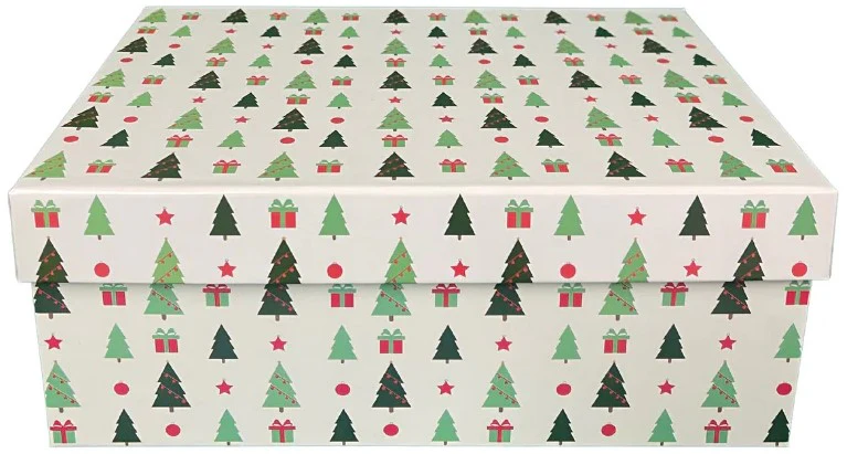 Caja Cartón Navidad Pinos Rígida 29×20×11cm DaccArT® [Pieza] - Image 3