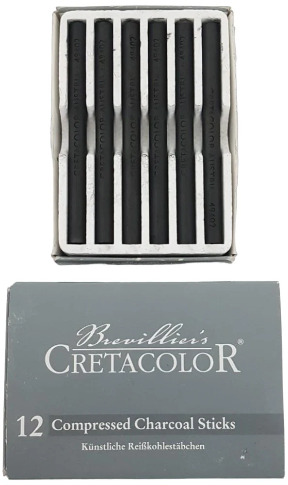 Carboncillos Comprimido c/12 Medio CRETACOLOR® ECC049402 [Pieza]