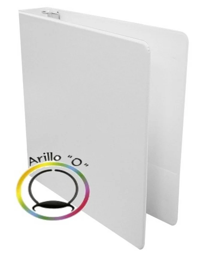 Carpeta 3 Argollas "O" Panorámica c/Cristal 1½" Blanco Carta Kinera® 9601BL [Pieza]
