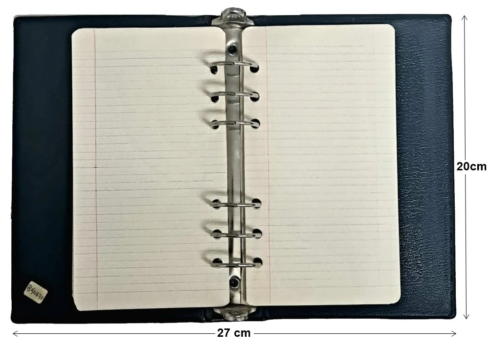 Carpeta 6 Argollas Vinil 2.7cm Negro 12.2×20cm AZOR® 80-361 [Pieza]