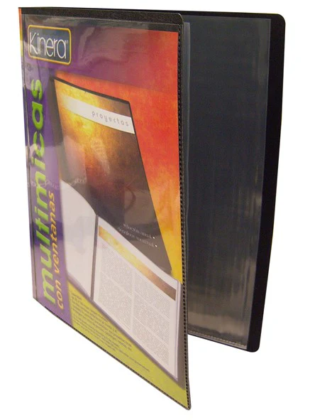 Carpeta PlásticaMultimica c/Ventana c/60 Negro Carta AZOR® 8760NE [Pieza]