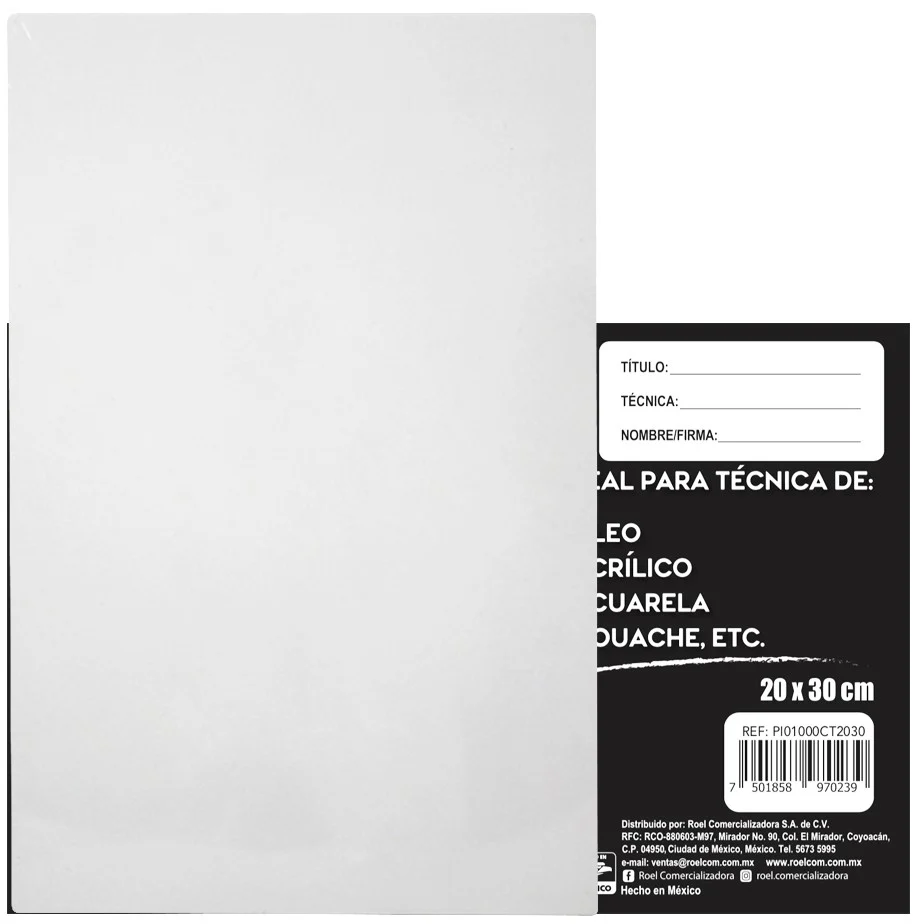 Cartón Forrado c/Tela  Blanco INDART® [Pieza]
