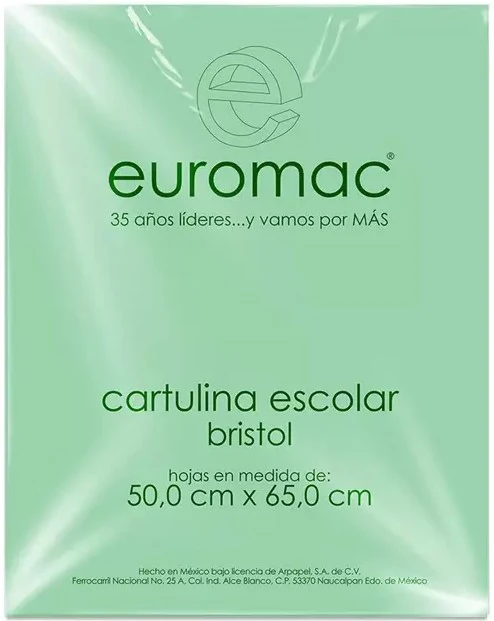 Cartulina Bristol  152g 50×65 50kg Escolar Euro euromac® [Hoja] - Image 5