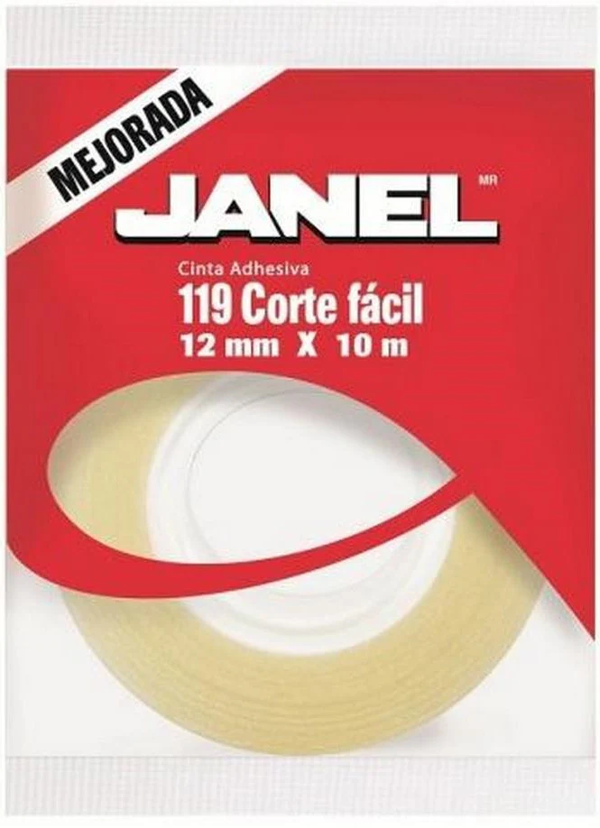 Cinta Adhesiva #119 P.P. Transparente 12mm×10m Janel® 1191210700 [Pieza]