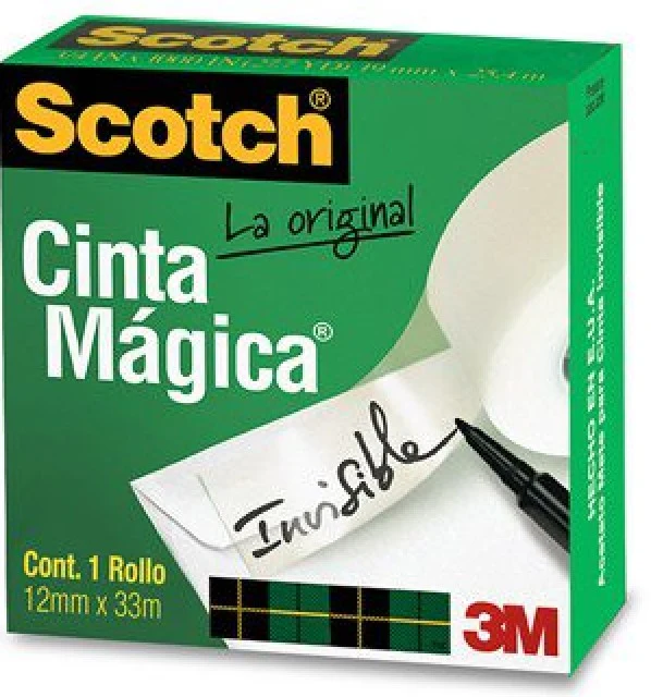 Cinta Adhesiva Invisible #810 Mágica Scotch® Invisible 12mm×33m 3M® 70-0160-7698-9 [Pieza]