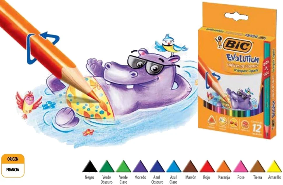 Color de MaderaTriangular Evolution Colores Est.c/12 Bic® 41198 [Estuche] - Image 3