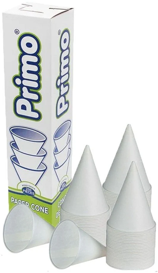 Conos de Papel p/Agua c/250 Bond Blanco Nº104 Primo® COP0401 [Caja]