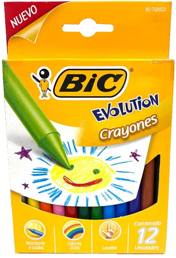 Crayón Evolution Colores Est.c/12 Bic® 924104 [Estuche]