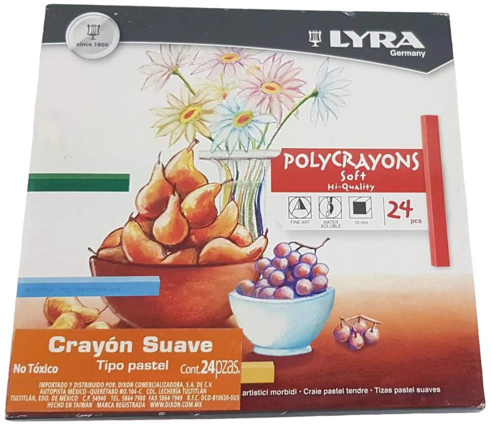 Crayón p/Arte Suave Tipo Pastel Estuche Est.c/24 Vinci® 44701 [Estuche]