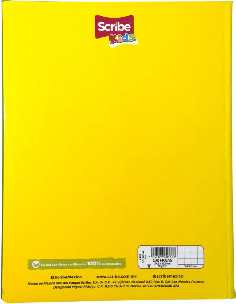 Cuaderno College Cosido Kid's 100 hojas Cuadro 5mm Scribe® 72402 [Pieza] - Image 6