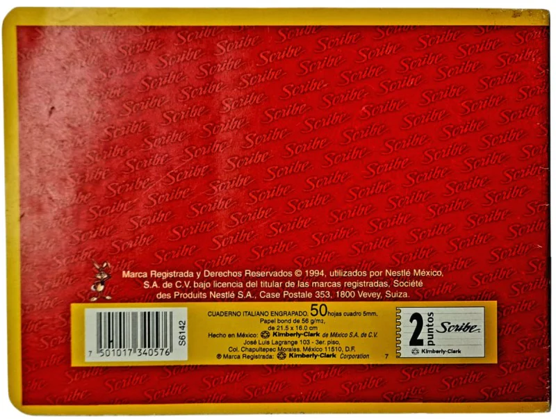 Cuaderno f/ItalianaEngrap Engrapado 50 hojas Cuadro 5mm Scribe® 6142 [Pieza] - Image 2