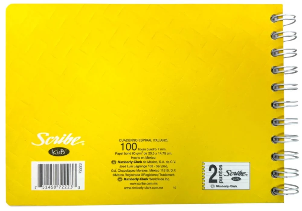 Cuaderno f/ItalianaEspira Kid's Espiral Expression 100 hojas Cuadro 7mm Scribe® 72223 [Pieza] - Image 11