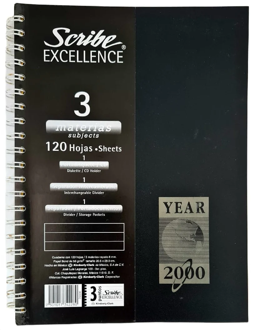 Cuaderno Profesional Espi Excellence 3 Materias 120 hojas Raya Scribe® 2200 [Pieza]