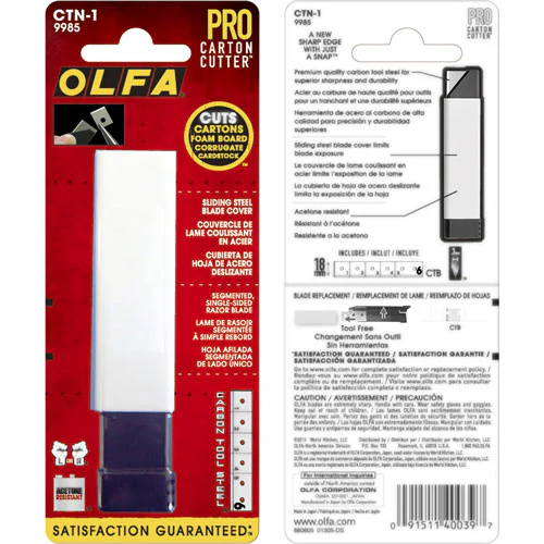 Cuchilla Cortes 45° para Cartón Olfa® CTN-1 [Pieza]